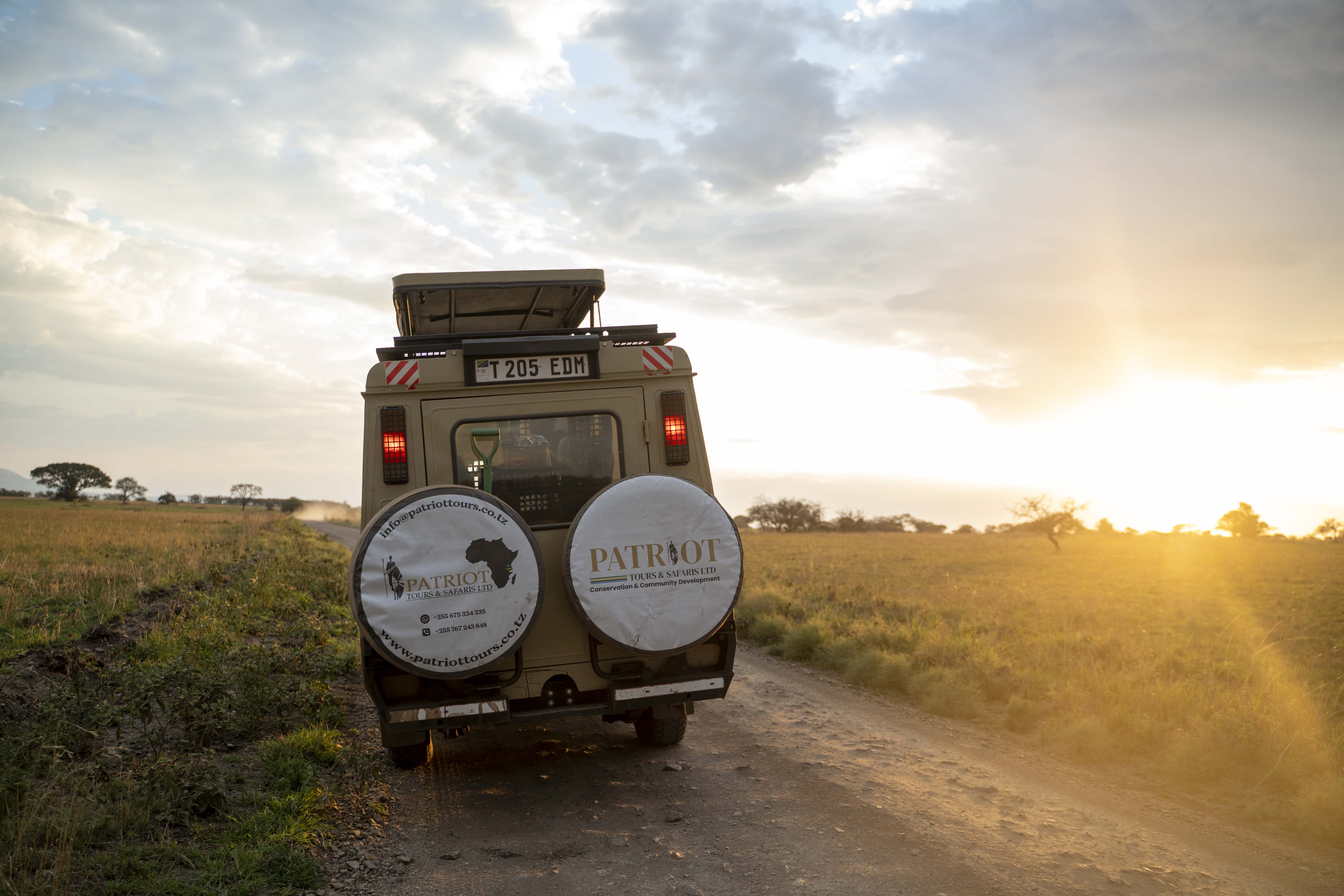 Couple on safari in East Africa
