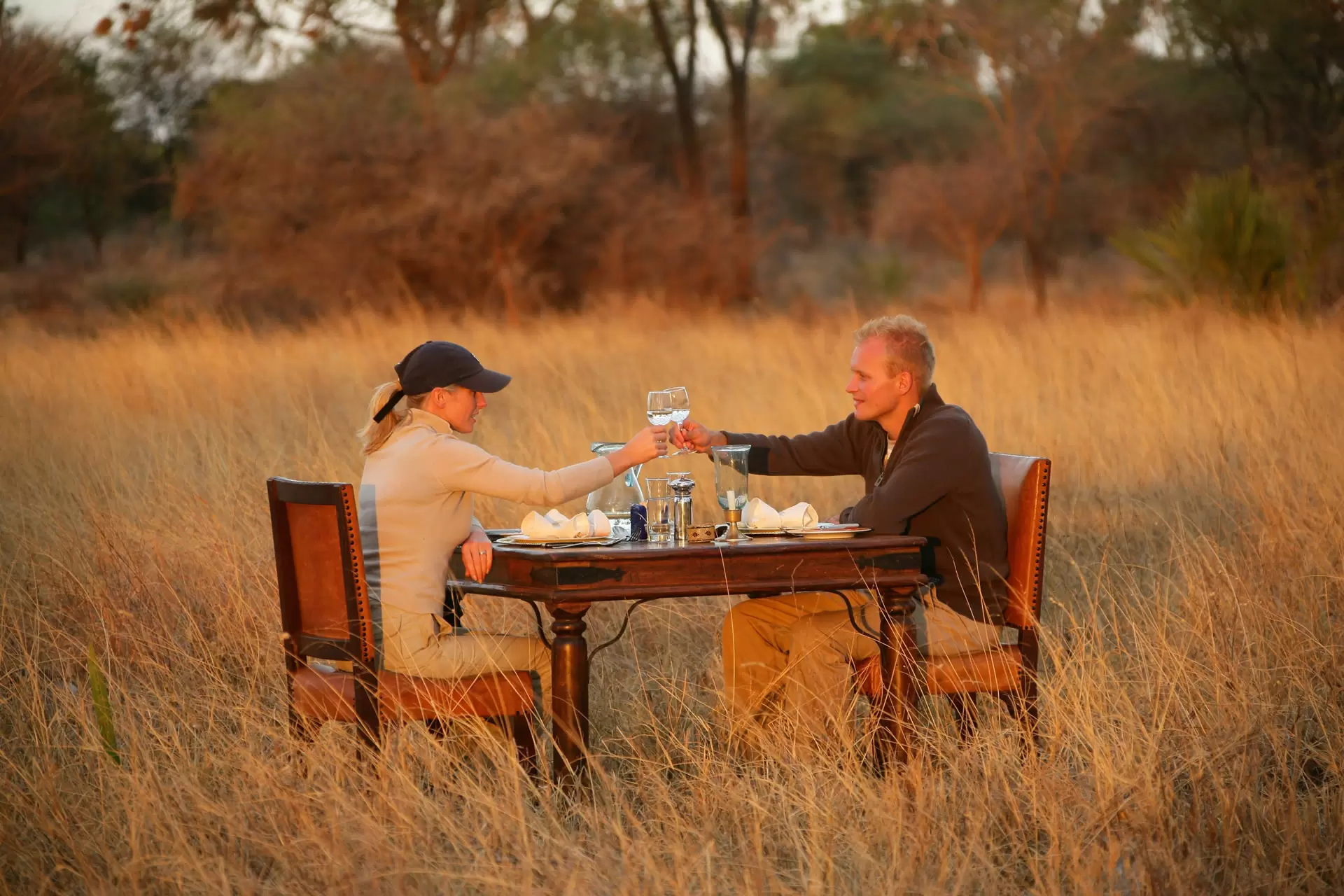 Couple on honeymoon safari in East Africa